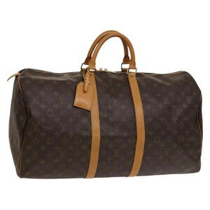 LOUIS VUITTON Monogram Keepall 55 Boston Bag